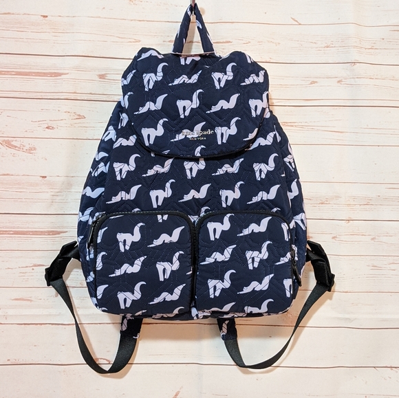 🆕 Kate Spade Jayne Quilted Cat Backpack - Picture 2 of 6